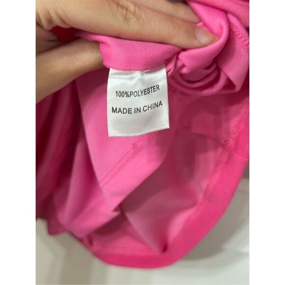 NWOT Hello Molly Down For Wine Barbiecore Pink Scoop Back Mini Cocktail Dress 8 - Picture 5 of 11